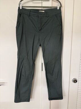 LOFT Straight-Leg Chinos in Forest Green